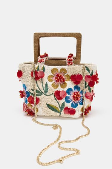 MINI EMBROIDERED HANDBAG - Multicoloured by Zara