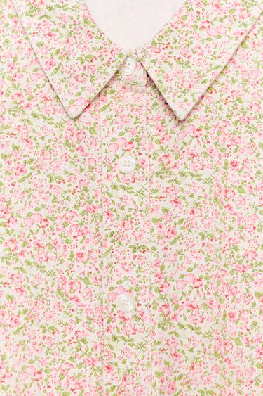 FLORAL SHORT SLEEVE SHIRT - Pink by Zara - Image 8