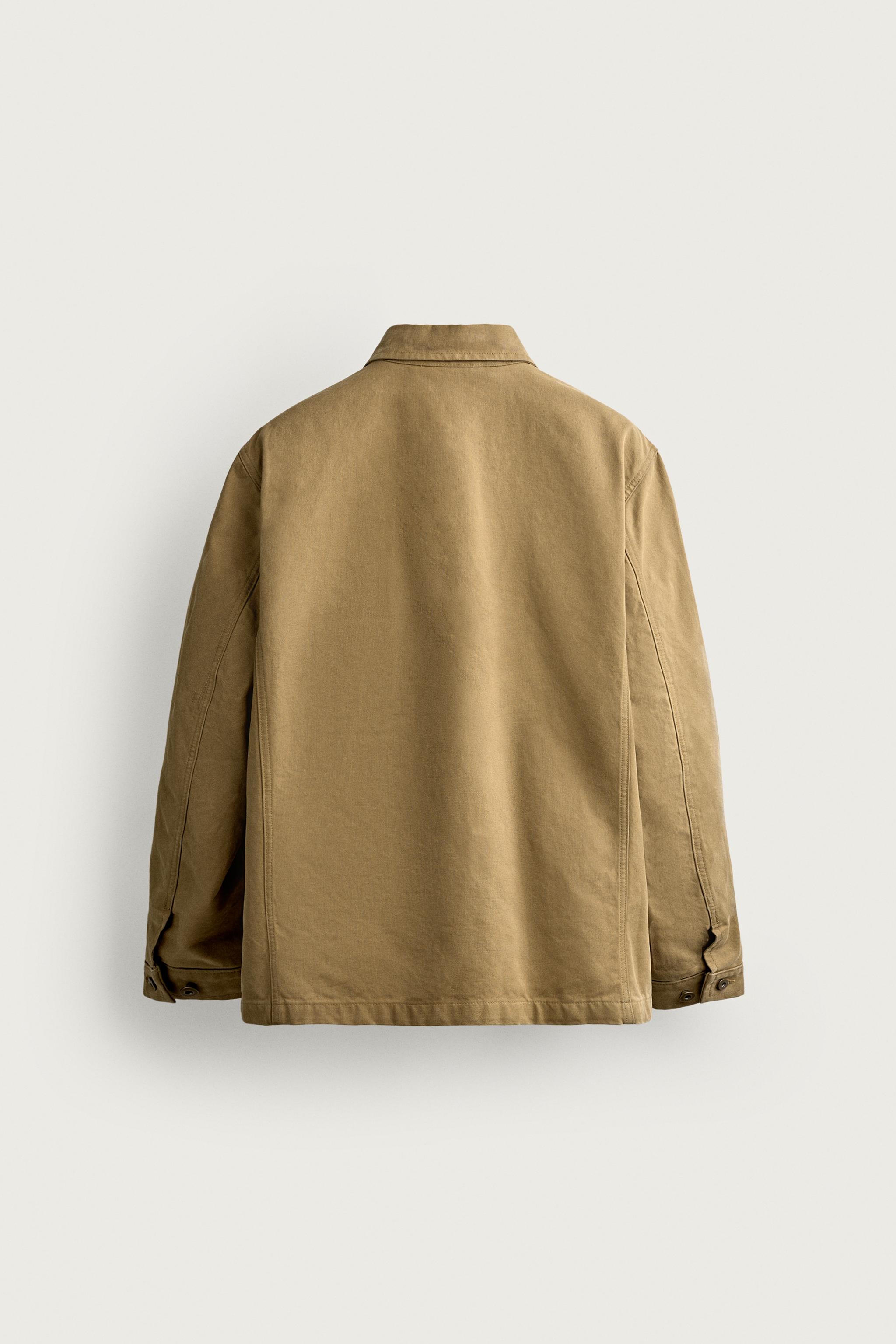 WAXED-EFFECT POCKET JACKET