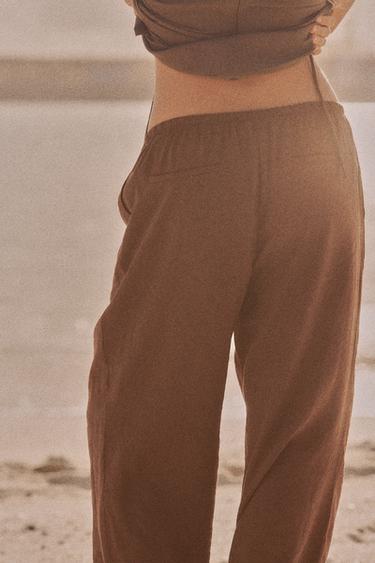 FLOWING TROUSERS - Chocolate brown by Zara - Image 5