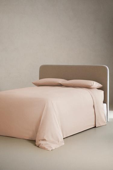 PERCALE FITTED SHEET | 30 CM HIGH (300 THREAD COUNT) - Pink by Zara - Image 1