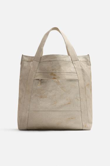 FABRIC TOTE BAG - White by Zara