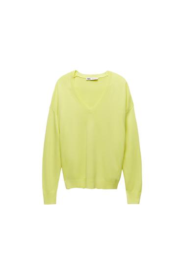 V-NECK KNIT SWEATER
