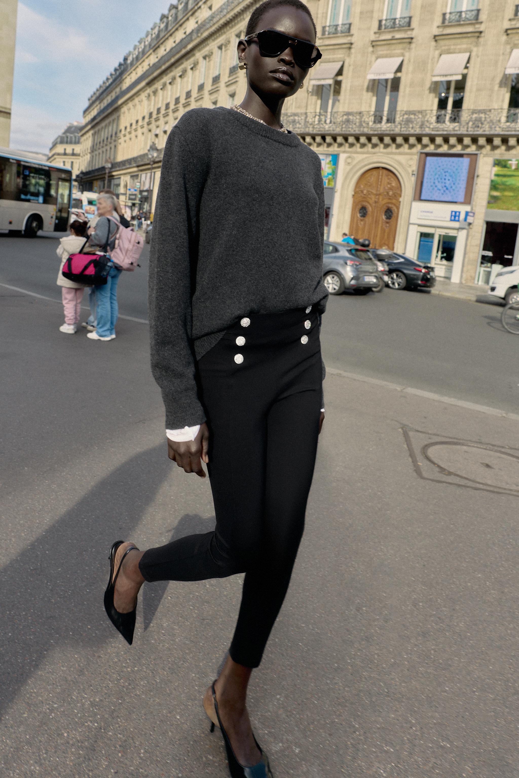 JEWEL BUTTON LEGGINGS