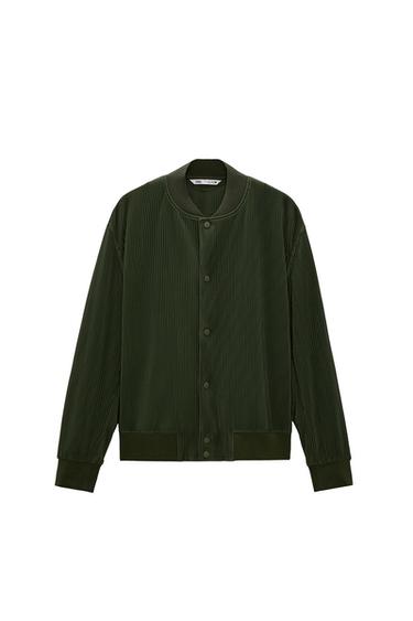 PLEATED BOMBER JACKET