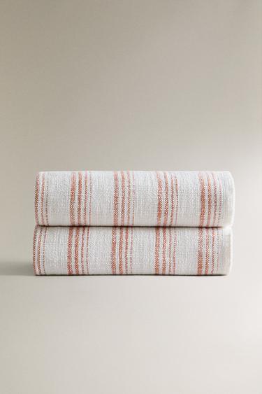 PLAID COTON RAYURES - Écru de Zara - Image 1