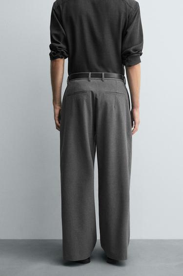 PANTALON COUPE LARGE PLIS - Gris de Zara - Image 2