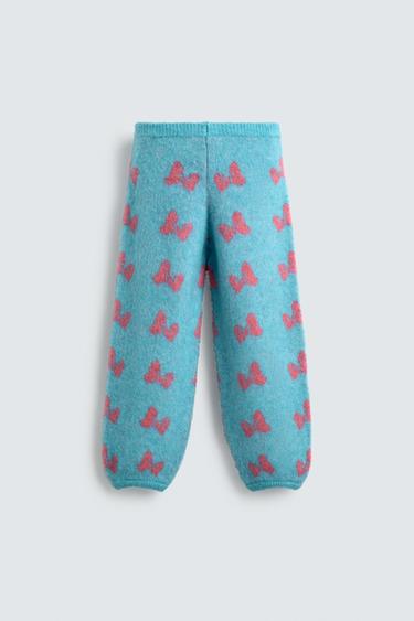 PANTALON EN MAILLE INTARSIA NŒUDS HARRY LAMBERT FOR ZARA X DISNEY - Bleu d'eau de Zara - Image 1