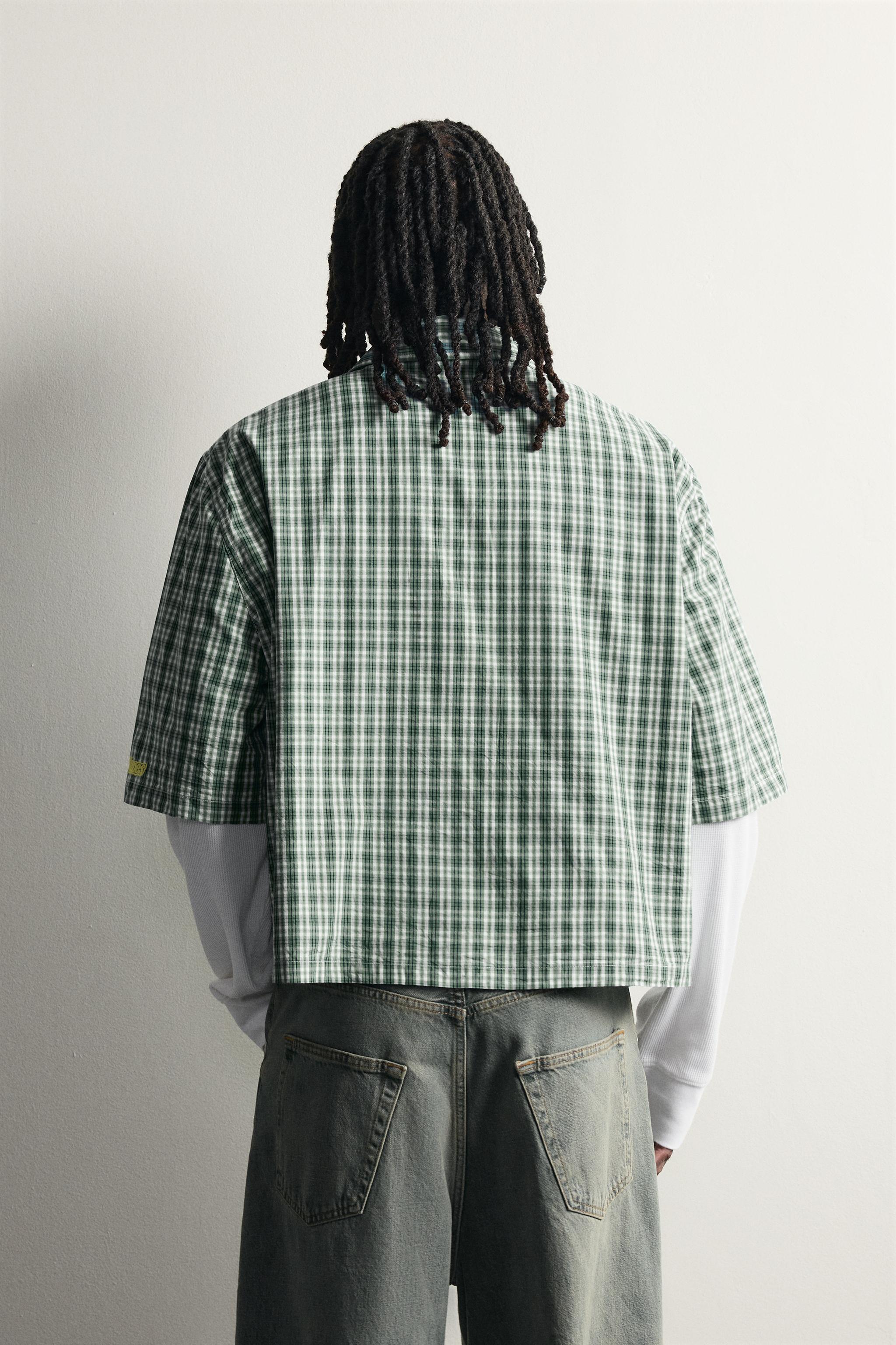 CHEMISE À CARREAUX EFFET SUPERPOSÉ
