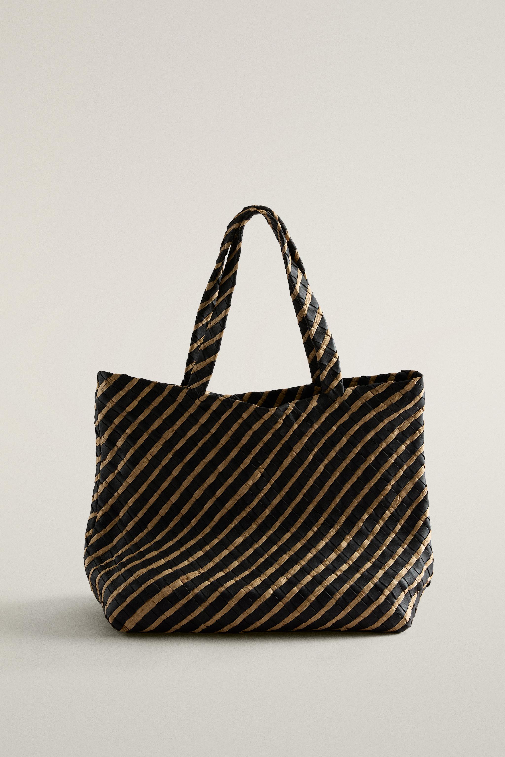 BRAIDED LEATHER TOTE BAG