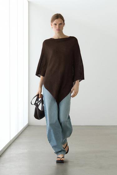 Capa asimétrica algodón - Marrón de Zara - Imagen 0