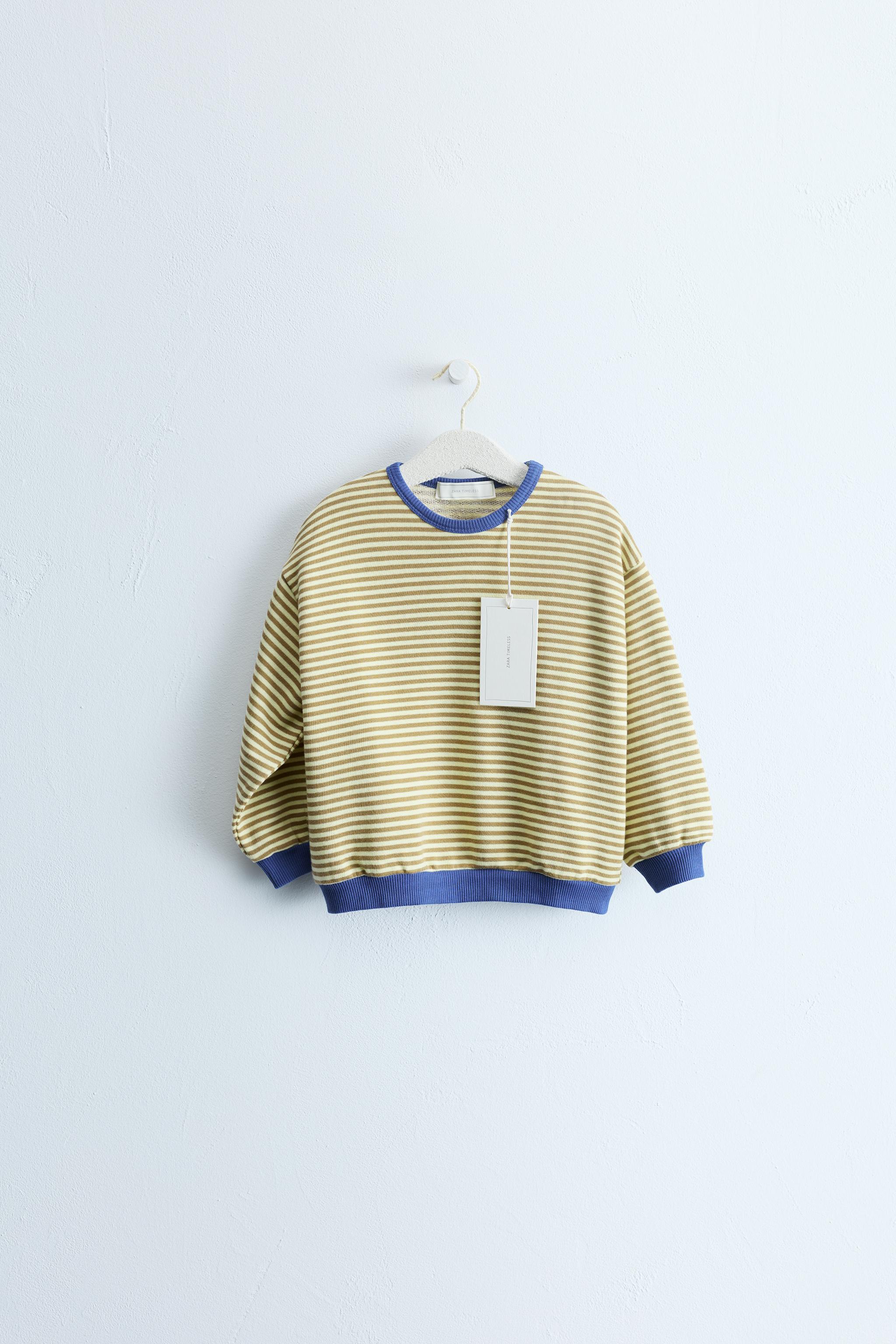 ZARA TIMELESS - SWEAT IMPRIMÉ À RAYURES