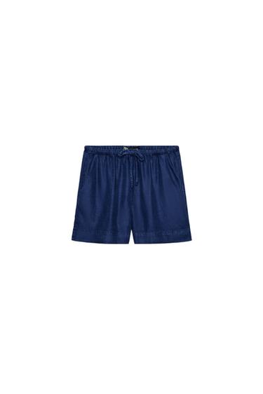 SHORTS FLUIDOS ZW COLLECTION - Índigo de Zara - Imagen 0