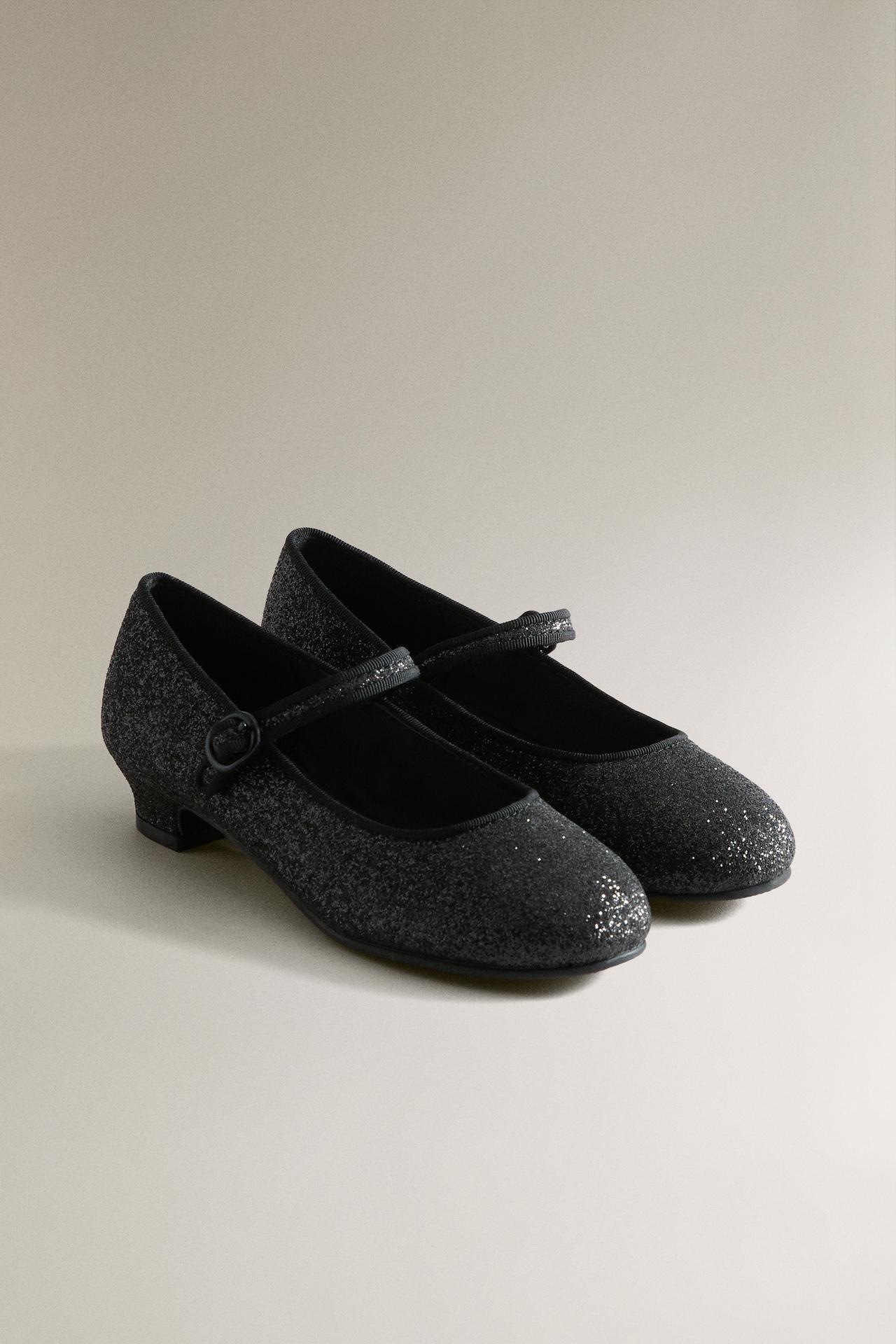 KIDS' HALLOWEEN HEEL SHOES — Black