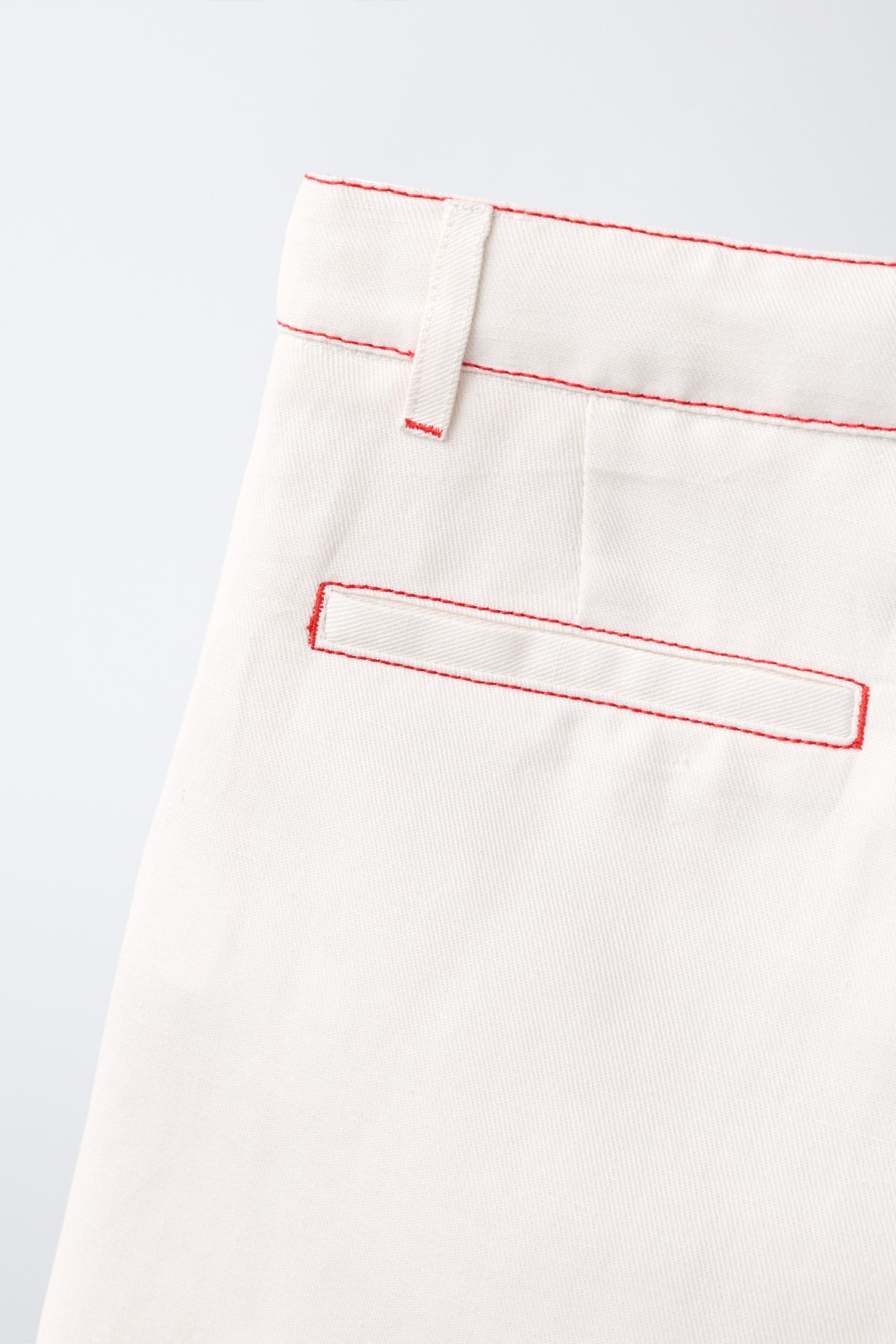 Детские шорты Zara RED TOPSTITCH SHORTS — фото 4