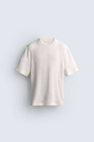 シアサッカーTシャツオフホワイトZaraのシアサッカーTシャツ - オフホワイト 