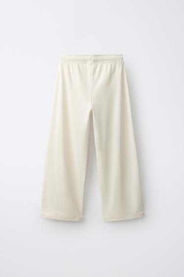 WIDE-LEG PANTS — Ecru 2
