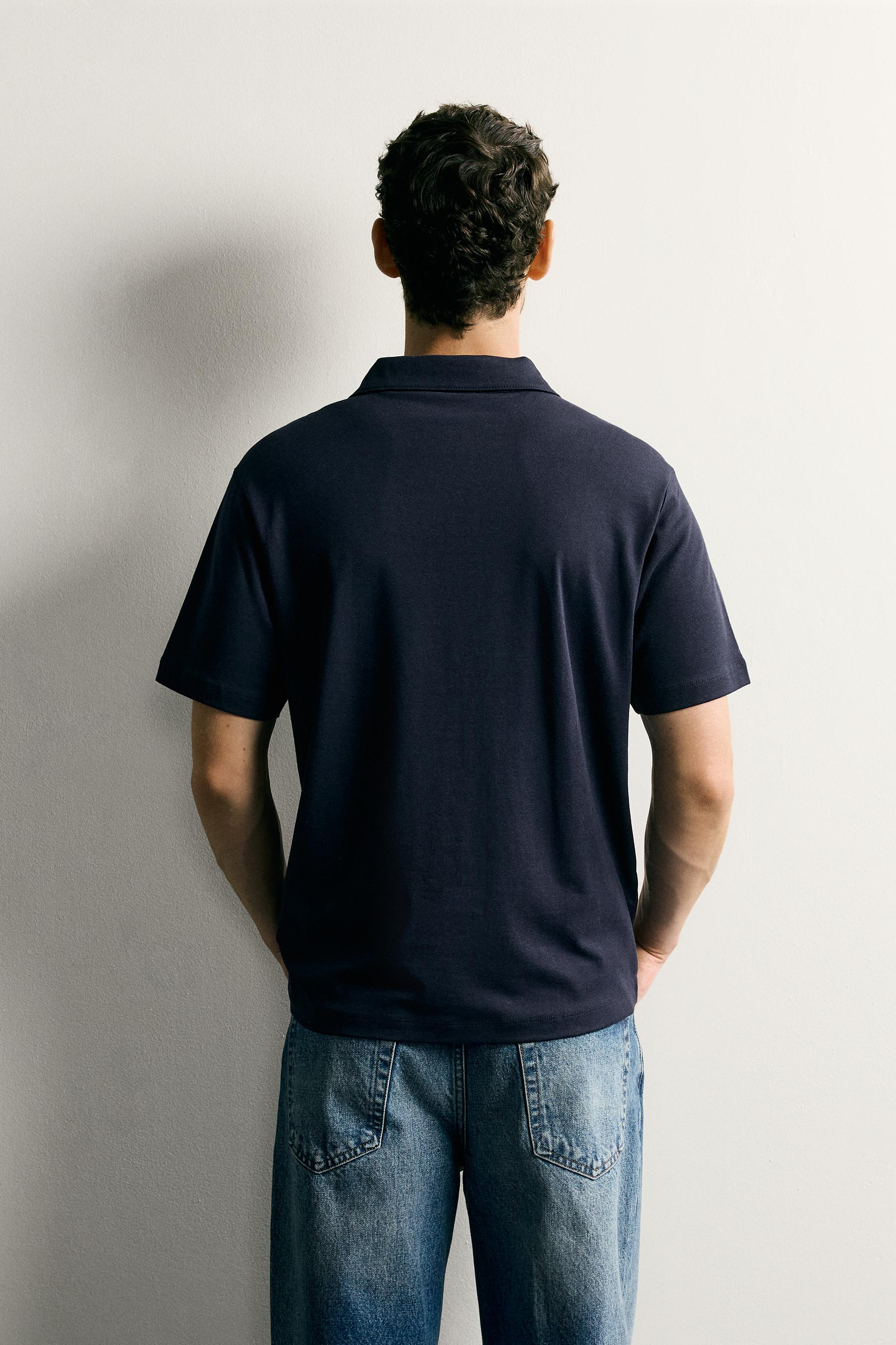REGULAR FIT STRIPED FLOWY POLO