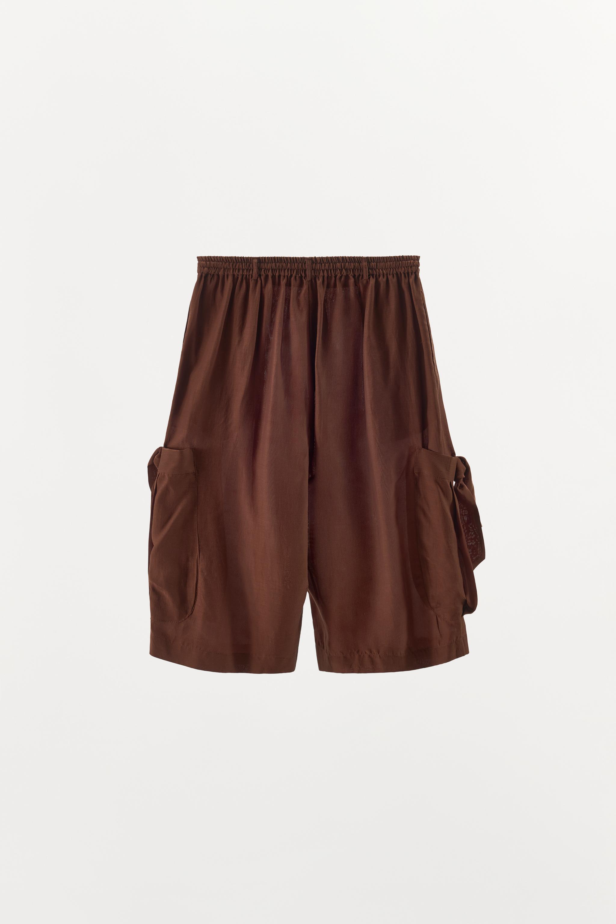 Женские шорты Zara POCKET VISCOSE-BLEND BERMUDA SHORTS — фото 7