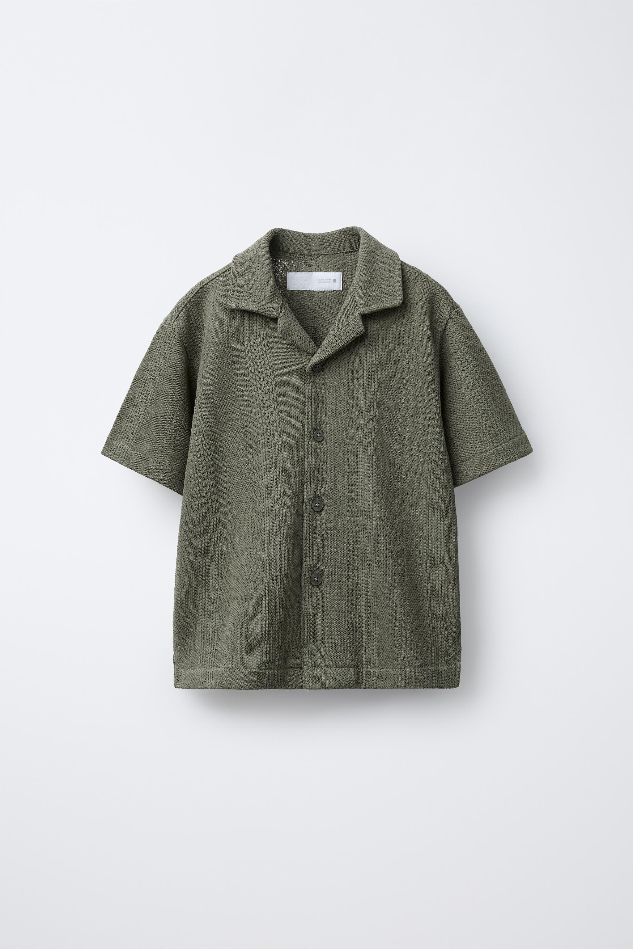 TEXTURED SHIRT - Khaki | ZARA United States