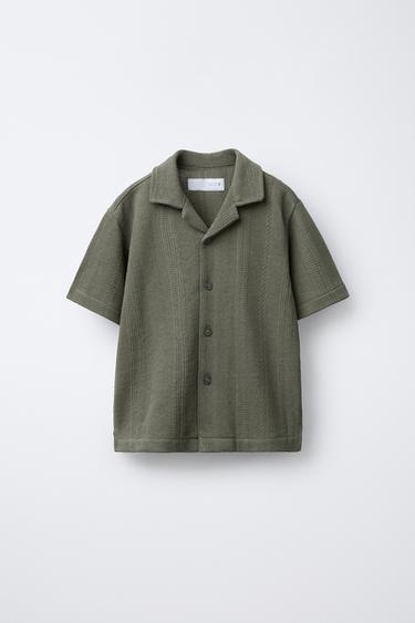 CAMISA ESTRUCTURA - Khaki de Zara