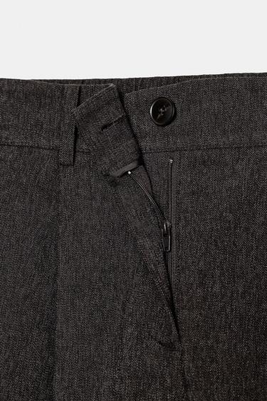 PANTALON À PINCES ÉLASTIQUE AU DOS - Marron de Zara - Image 8