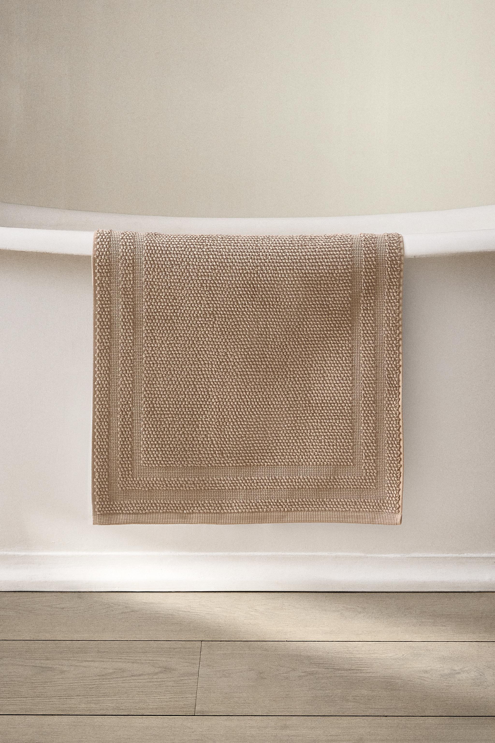 COTTON BATH MAT — Dark beige