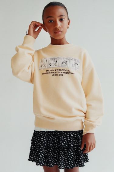 SNOOPY PEANUTS™ PATCH SWEATSHIRT - Butter by Zara
