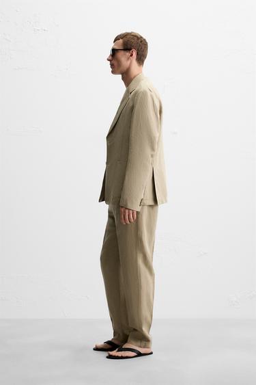 PANTALON DE COSTUME DÉLAVÉ - Beige de Zara - Image 3