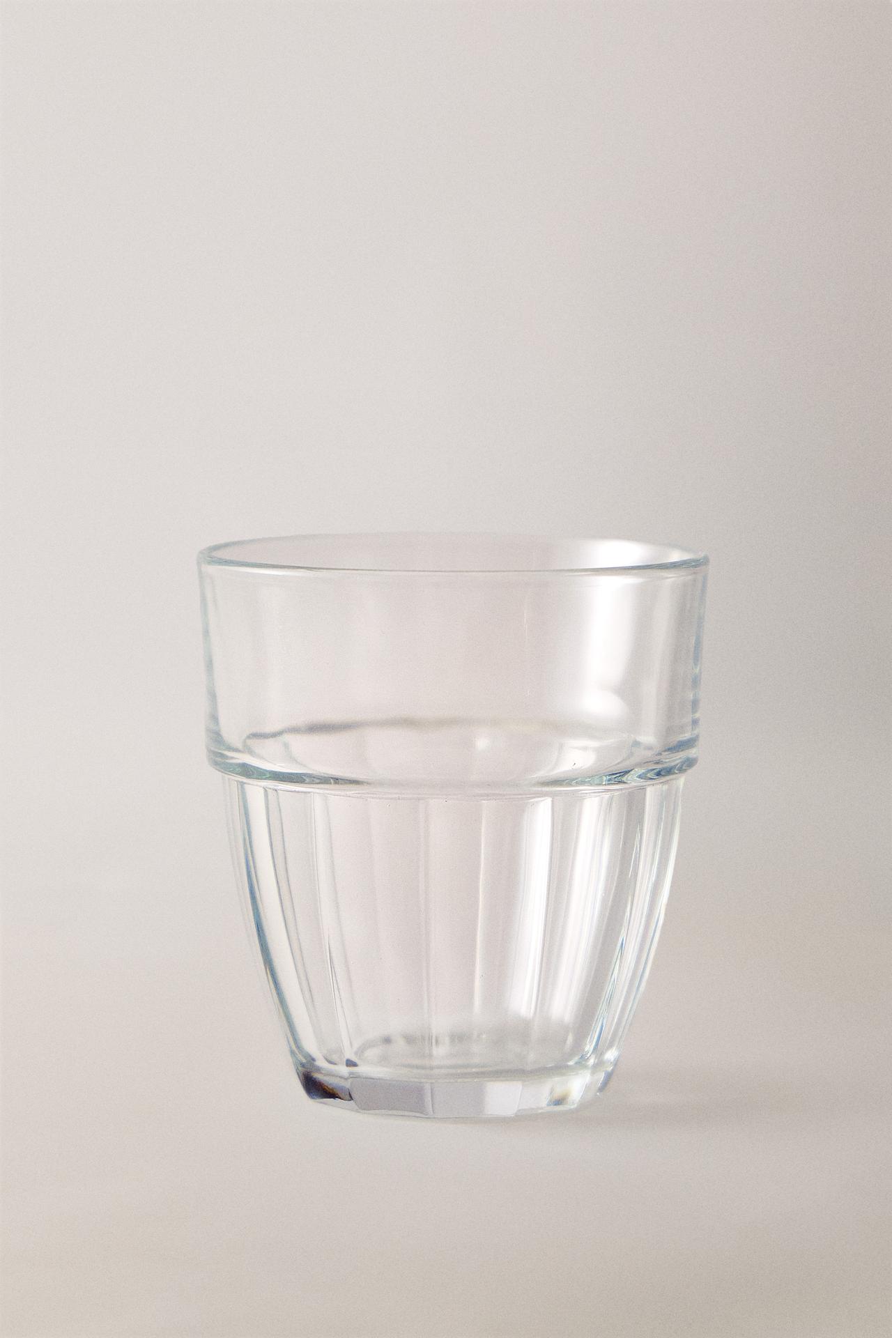 FACETED COFFEE TUMBLER — Transparent