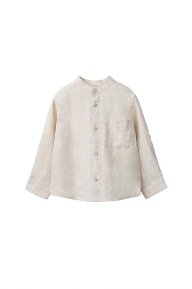 CAMISA 100% LINO - Beige claro de Zara
