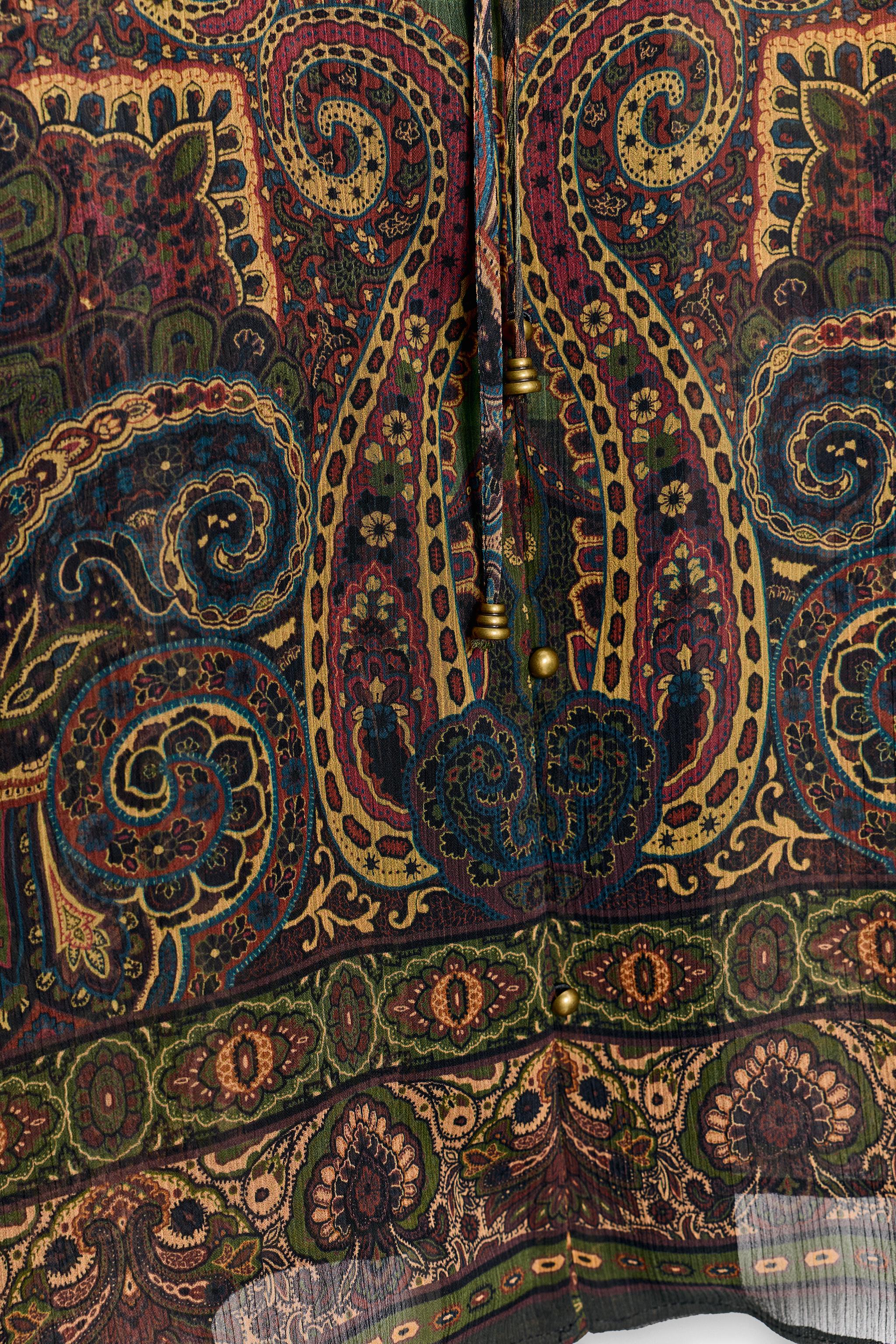BLOUSE IMPRIMÉE À NŒUD
