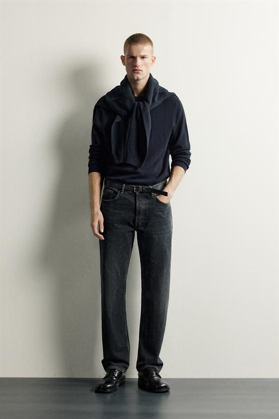 JEANS STRAIGHT FIT - Zara의 네이비 - 이미지 0