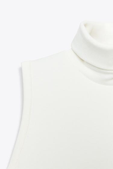 BASIC HIGH NECK BODYSUIT - Ecru by Zara - Image 4