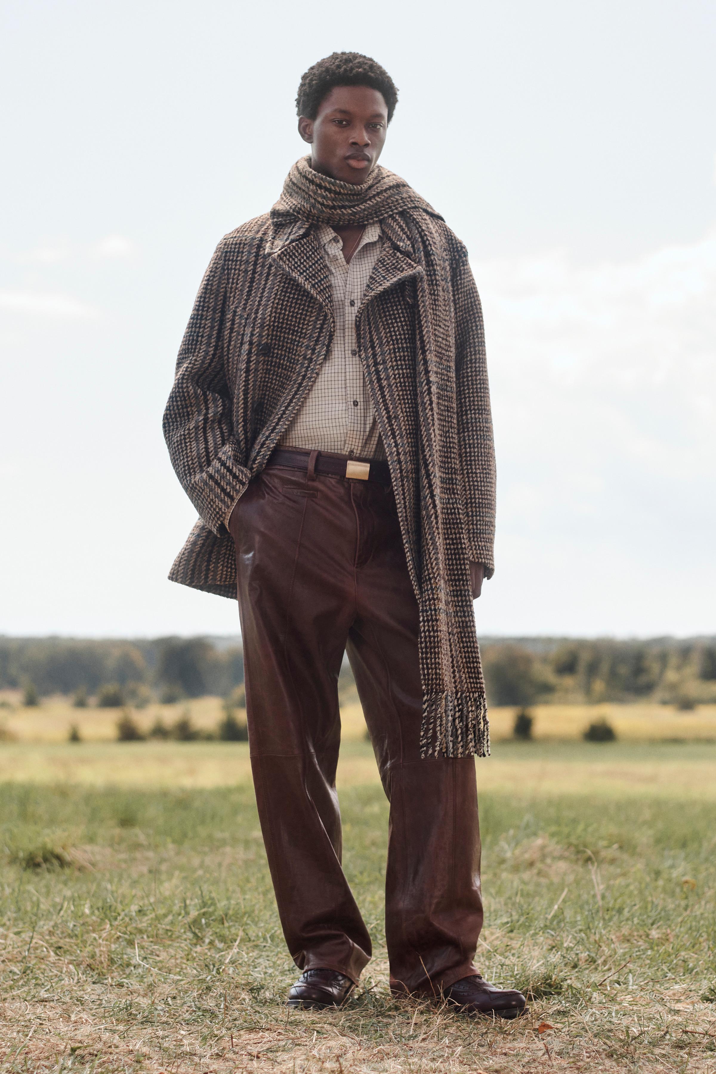 LIMITED EDITION PLAID SHORT COAT WITH SCARF