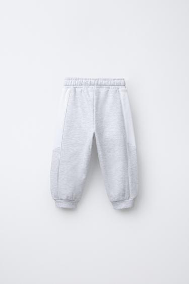 JOGGER TROUSERS WITH SIDE TAPING - Grey marl by Zara - Image 1