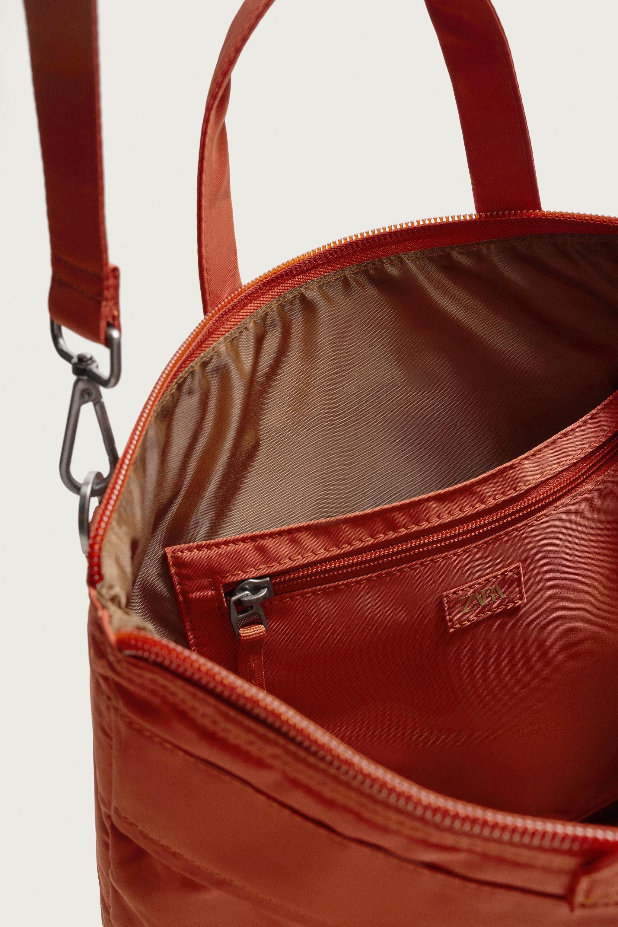 Zara Naylon Tote Çanta görsel 6
