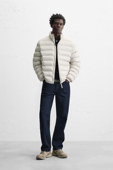 LIGHTWEIGHT PUFFER JACKET - Stone by Zara