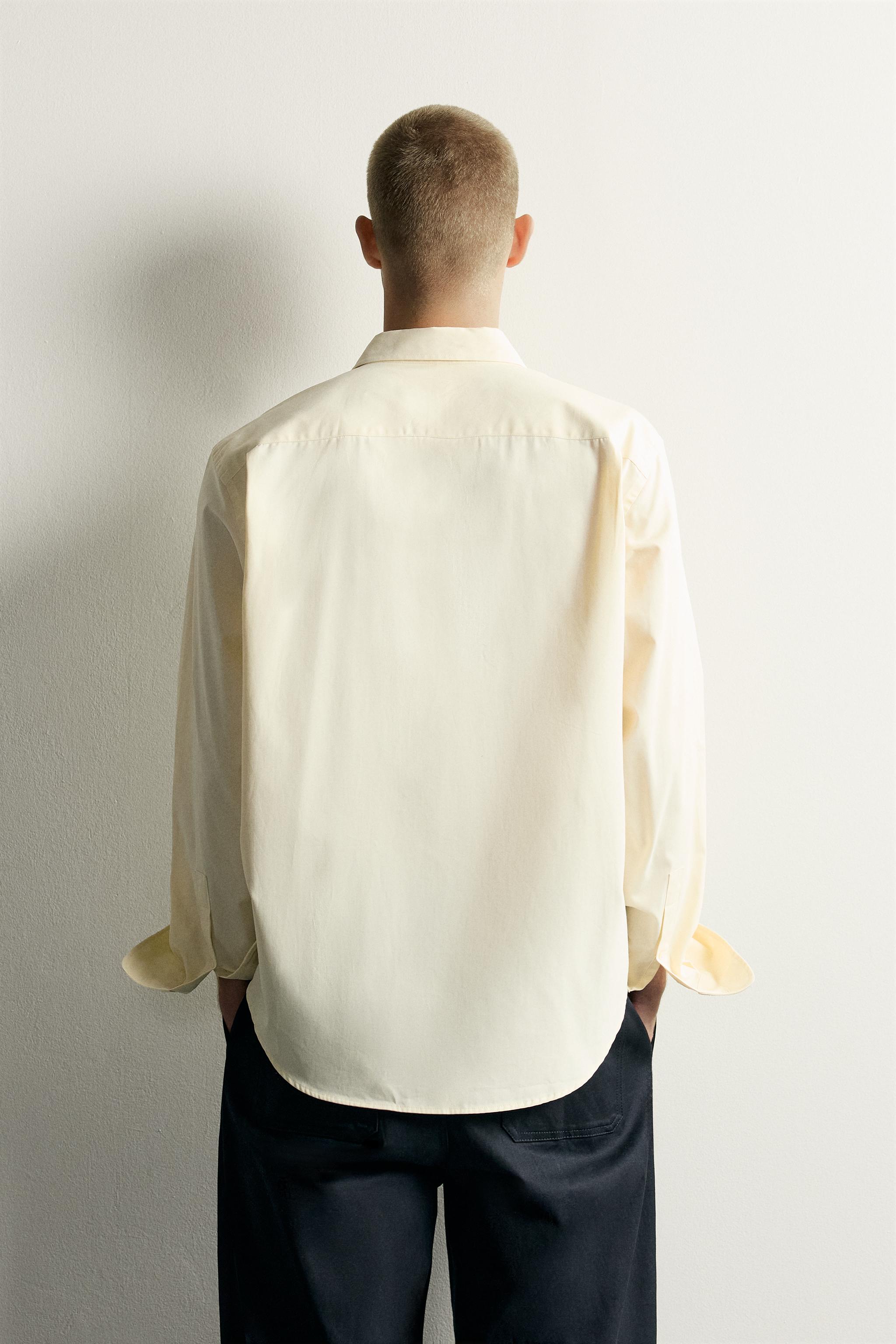 Мужские рубашки Zara RELAXED FIT SEAMED SHIRT — фото 3