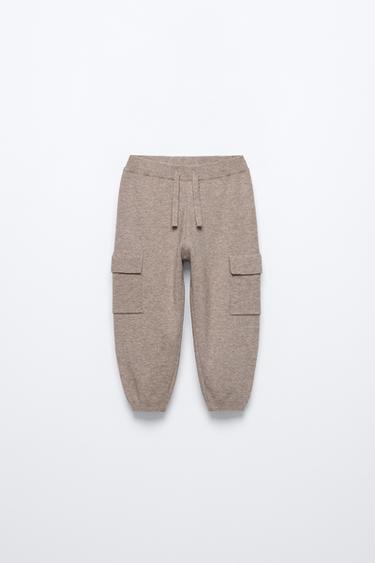 Zara KNIT JOGGER PANTS - Brown / Taupe