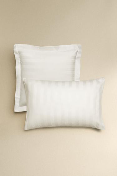 FEDERA DA GUANCIALE SATIN RIGHE (500 FILI) - Beige di Zara
