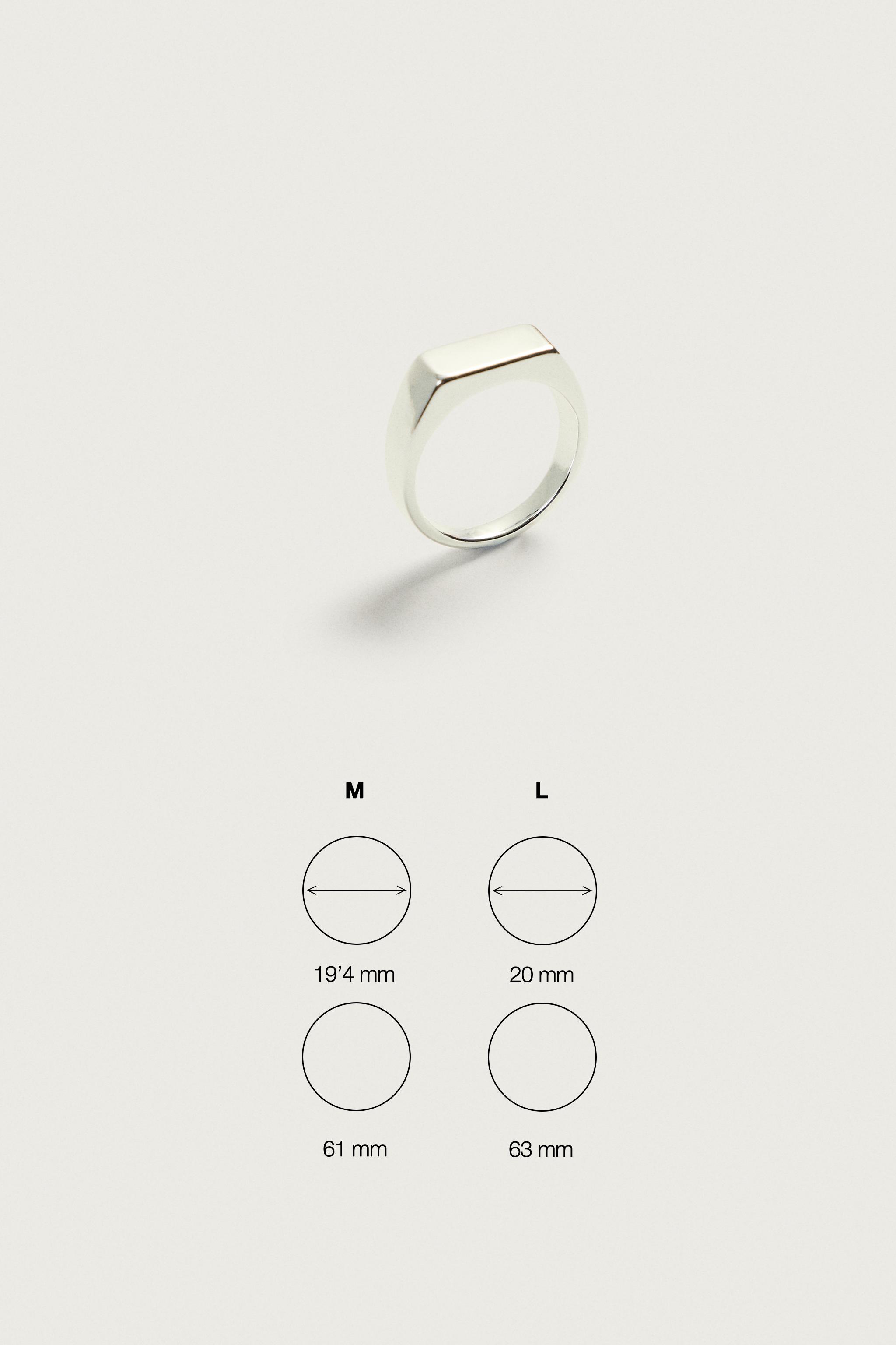 Мужские аксессуары Zara STAINLESS STEEL SIGNET RING — фото 6