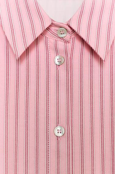 CHEMISE OXFORD RAYURES GLOBO - Rose / Blanc de Zara - Image 7