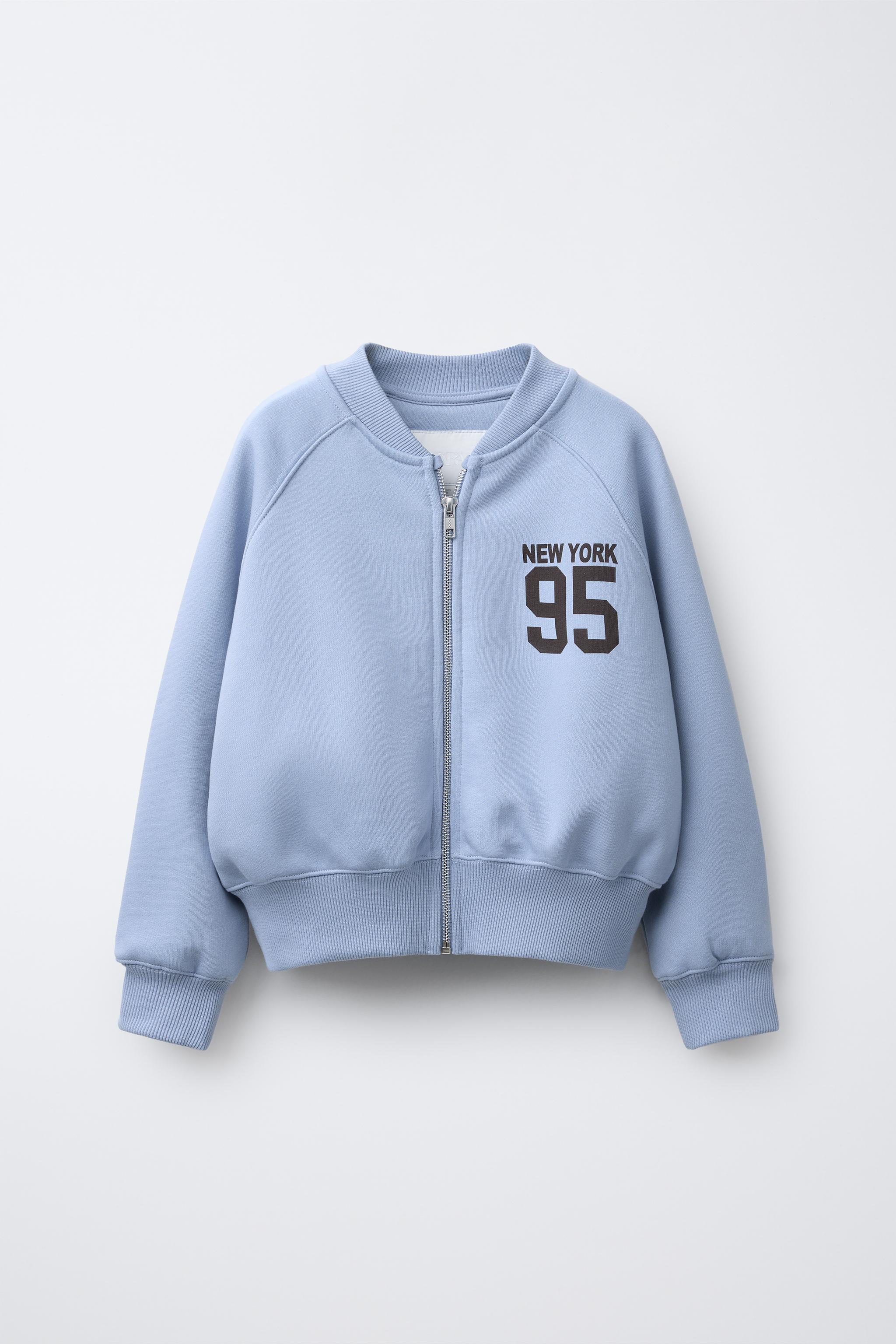 JOGGING FLEECE BOMBER JACKET Light blue ZARA Ireland