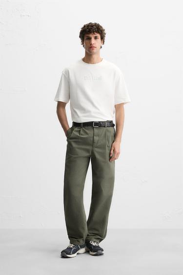 Zara TEXT PRINT T-SHIRT - Oyster-white - Image 0
