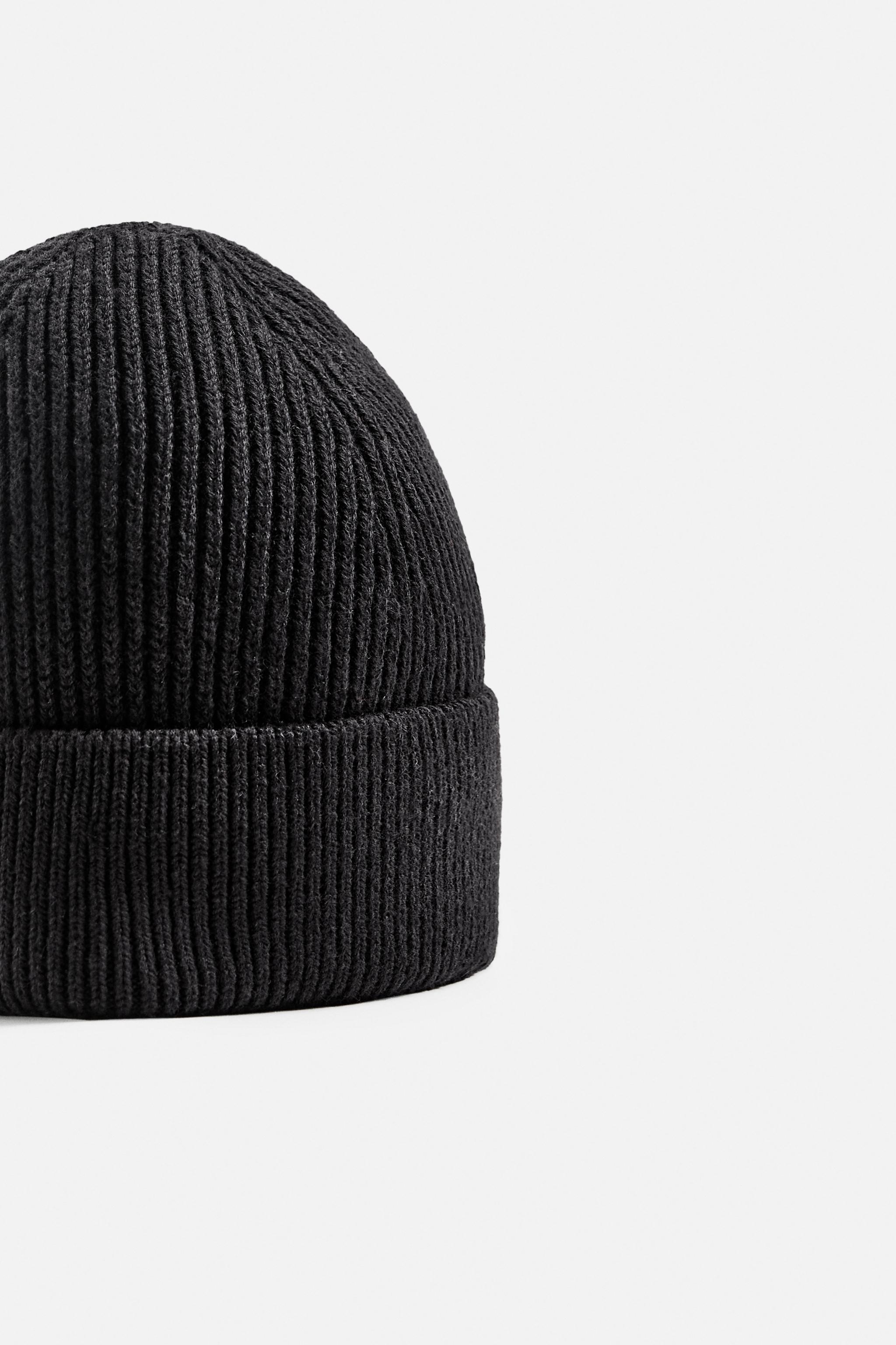 【匿名配送】Mediam★Knit Hat★ブラック BASIC KNIT CAP - Black | ZARA United States