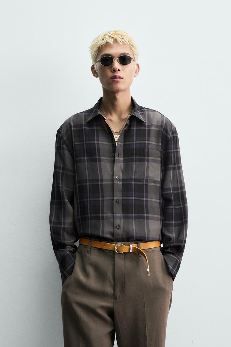 ZARA FLOWING CHECK SHIRT
