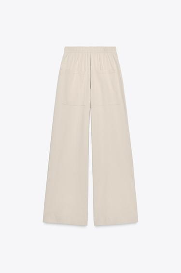 PANTALON DROIT RUSTIQUE - Sable de Zara - Image 5