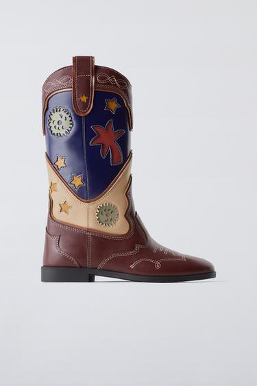 Zara FANTASY COWBOY BOOTS - Multi-color