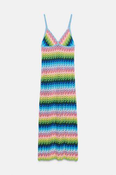 LONG STRAPPY KNIT DRESS - Bluish by Zara - Image 5